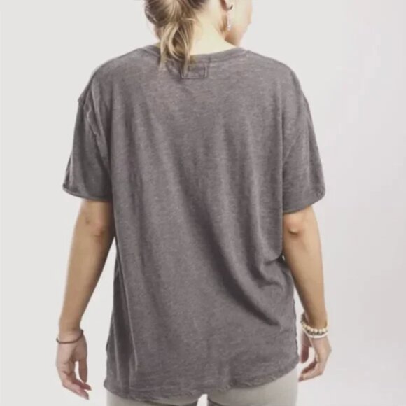 Free People We The Free Washed Black Clarity Ringer Tee - Picture 2 of 5